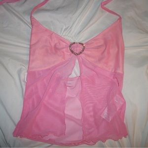 y2k top with heart detail.